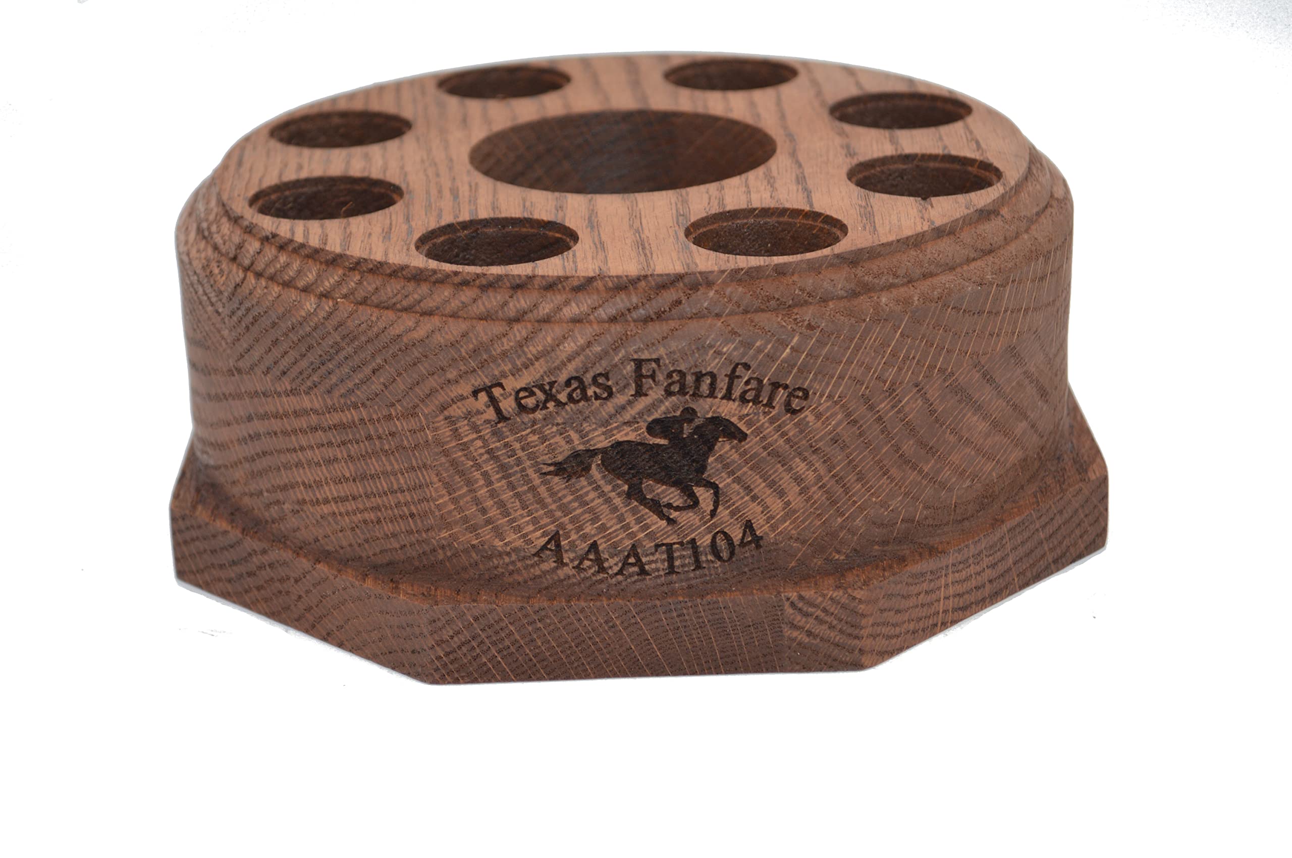 Personalized Laser Engraved Round Lighted Oak Cork Display fits Blanton's Bourbon Horse Cork Stoppers, Whiskey *Not made by or affiliated with Blanton's*