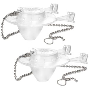 hibbent toilet flapper replacement compatible with gerber 99-647 2 pack, 2 inchtoilet flapper with stainless chain and hook - easy to install