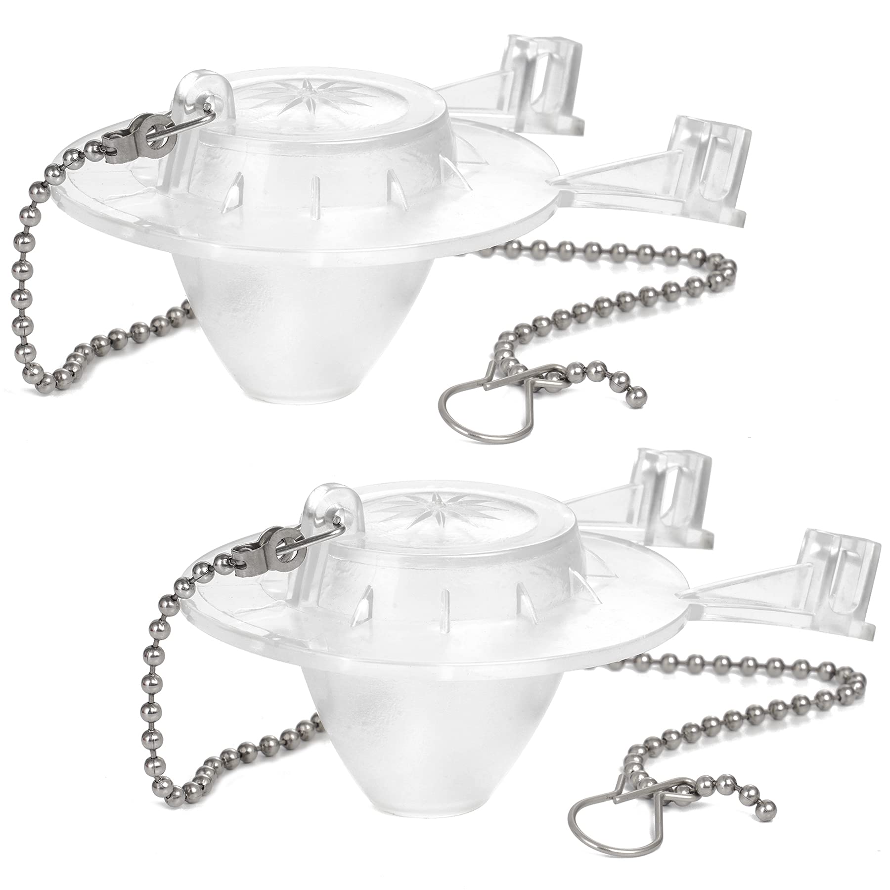 Hibbent Toilet Flapper Replacement Compatible with Gerber 99-647 2 Pack, 2 InchToilet Flapper with Stainless Chain and Hook - Easy to Install