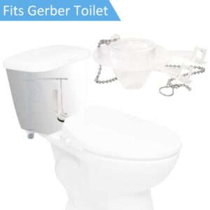 Hibbent Toilet Flapper Replacement Compatible with Gerber 99-647 2 Pack, 2 InchToilet Flapper with Stainless Chain and Hook - Easy to Install