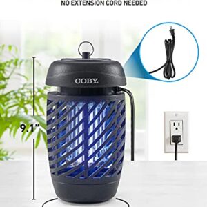 Coby Bug Zapper for Outdoor & Indoor, 10W, Covers 800 Sq. Feet, Non-Toxic, Chemical-Free, Black (CBZ1J6)