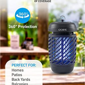 Coby Bug Zapper for Outdoor & Indoor, 10W, Covers 800 Sq. Feet, Non-Toxic, Chemical-Free, Black (CBZ1J6)