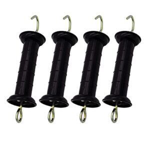 jbt 4 pcs plastic electric fence gate handle with insulators with spring
