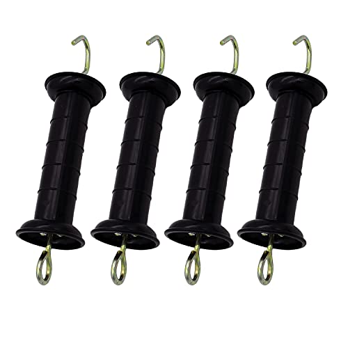 JBT 4 Pcs Plastic Electric Fence Gate Handle with Insulators with Spring