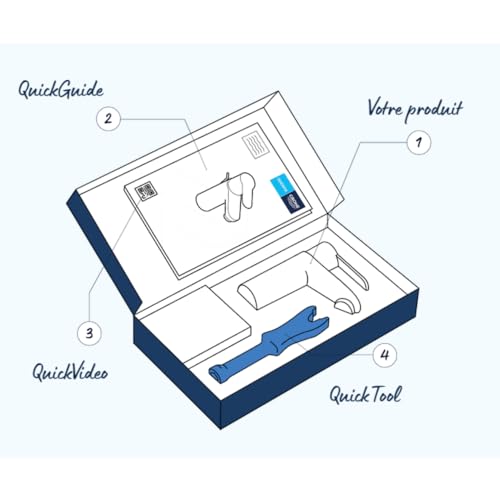 GROHE QUICKFIX Start - Basin Mixer Tap with Click-Clack Push Waste (Metal Lever, Water & Energy Saving Technology, Easy to Install, Includes 3-in-1 Tool, Tails 3/8 Inch), Size 165 mm, Chrome, 23551002