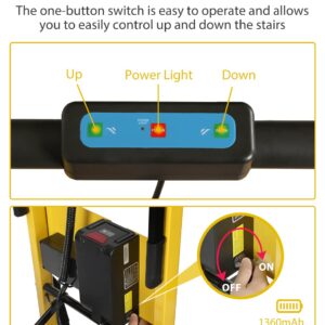 Electric Stair Climbing Hand Trucks Dolly Cart for Moving 441lb Capacity Heavy Duty Folding Stair Climber Cart Hand Trolley with 6 Wheels Motor Battery Powered for Furniture Family Logistics Warehouse