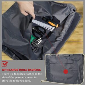 420D Waterproof Generator Cover Universal fits for Honda EU2000i/2200i/Camco Series Inverter Generator, 08P60-ZS9-00S Generators Companion Waterproof Dustproof Sunproof Storage Bag