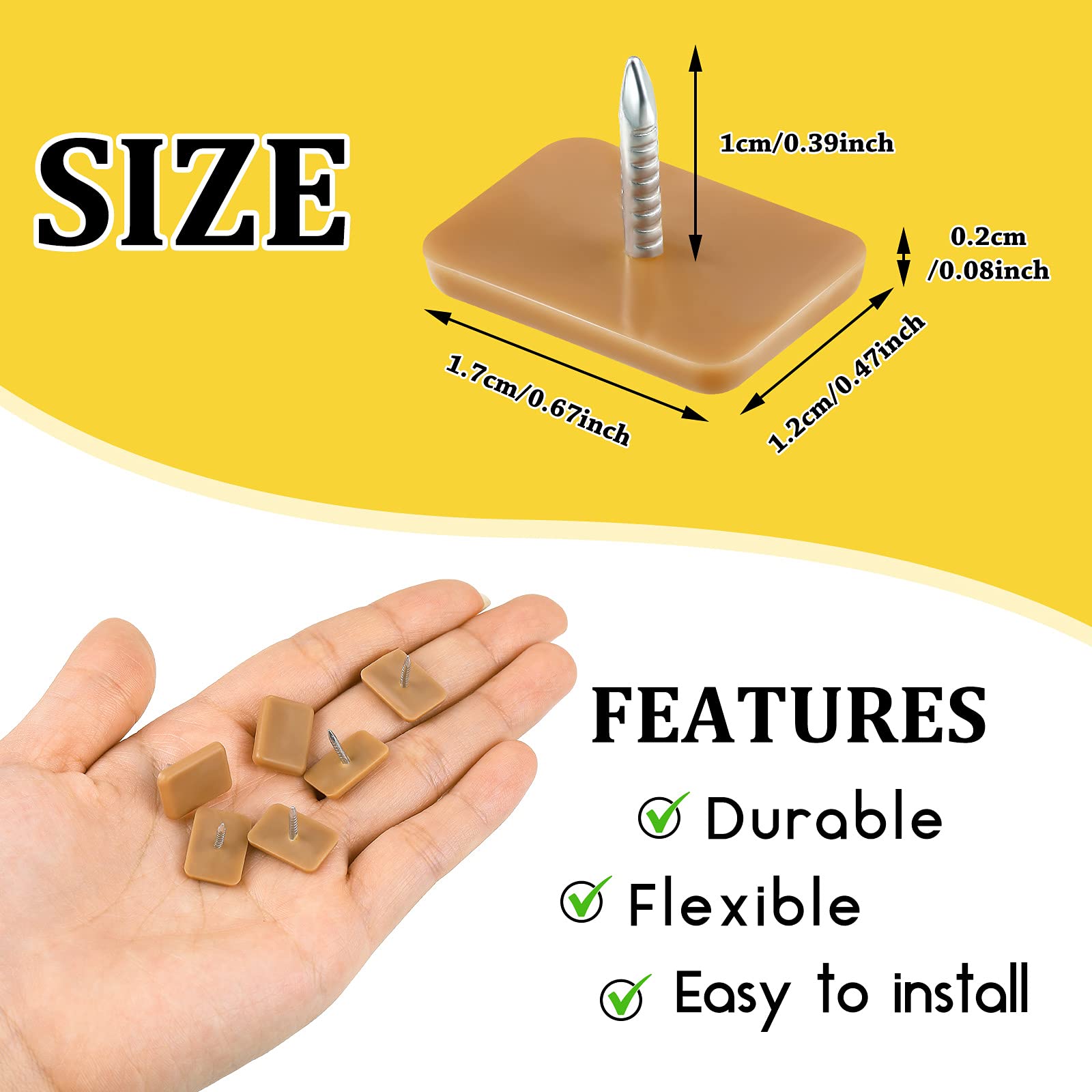 Tack-In Drawer Glides Drawer Tack Glide for Repairing Dressers, Making All the Drawers Slide Smoothly and Evenly (16 Pieces)