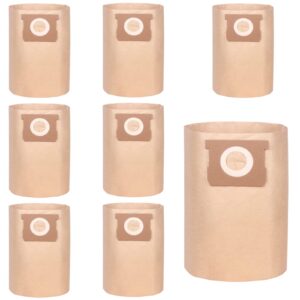 19-3100 disposable filter bag replacement for stanley 5-8 gallon wet/dry vacuums, dust collection vacuum bags, 8 pack