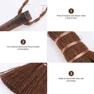 Cabilock Tea Ceremony Brush Natural Whisk Sweeping Hand Handle Broom Soft Straw Broom for Indoor Outdoor Dustpan Keyboard Cleaning Tool