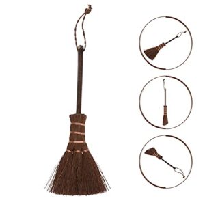 Cabilock Tea Ceremony Brush Natural Whisk Sweeping Hand Handle Broom Soft Straw Broom for Indoor Outdoor Dustpan Keyboard Cleaning Tool