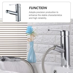 DOITOOL Kitchen Sink Faucet Stainless Steel Kitchen Faucet with Pull Down Sprayer Single Hole Pull Out Kitchen Faucets for Bathroom Bar Laundry