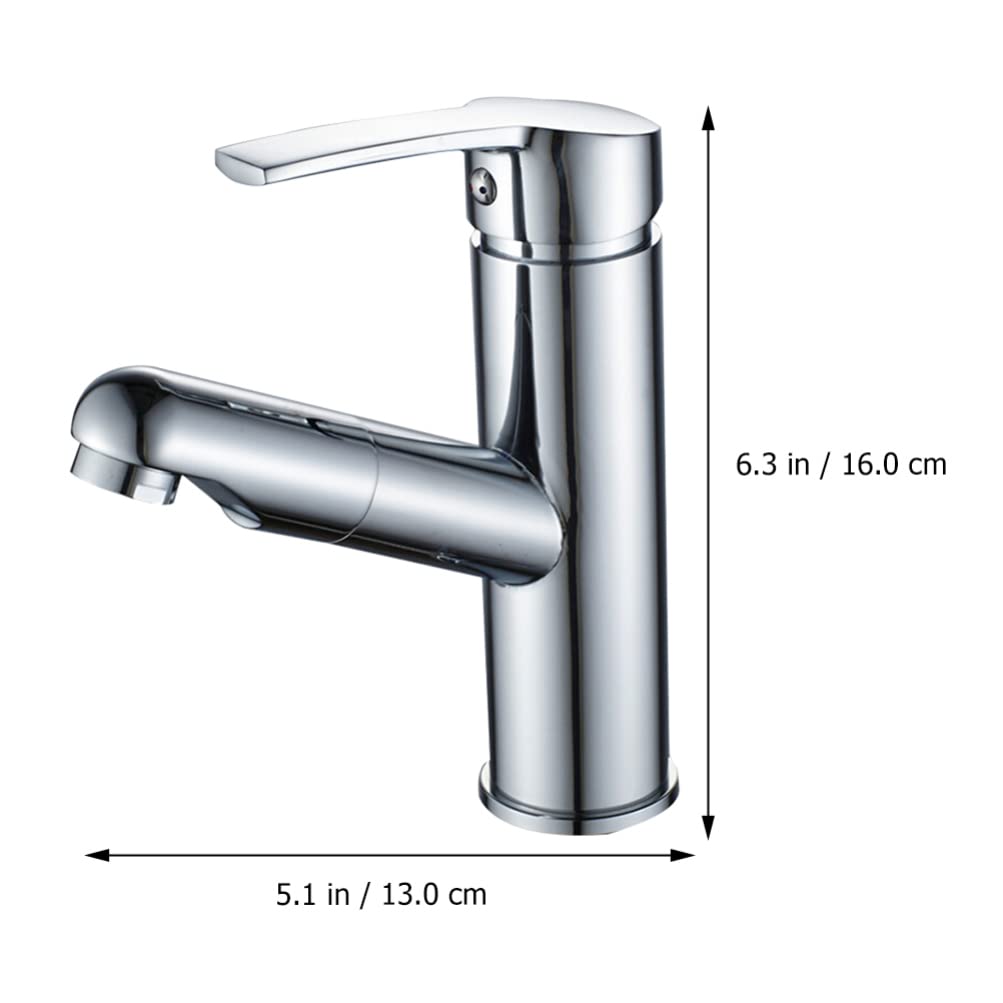 DOITOOL Kitchen Sink Faucet Stainless Steel Kitchen Faucet with Pull Down Sprayer Single Hole Pull Out Kitchen Faucets for Bathroom Bar Laundry