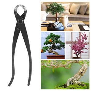 Bonsai Concave Branch Cutter, 204mm / 8.03in Zinc Alloy Knob Branch Cutter with Round Household Gardening Bonsai Tools Round Knob Cutter for Home Garden Use, Black