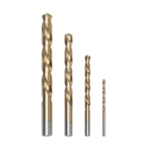 lichamp left hand drill bits 4-pieces 1/8 1/4 3/8 1/2 for metal sheet, 4-piece genuine m2 hss twist reverse drill bits
