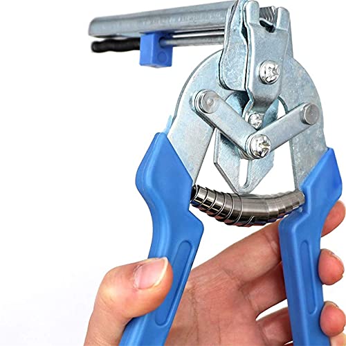 WOMOUR Type M Nail Ring Pliers - Hog Ring Chicken Duck Goose Dog Cat Rabbit Kit Clamp with Nail Groove for Animal Cages/Wire Fencing, Repair Hand Tools with 600 Pcs Galvanized Steel Rings