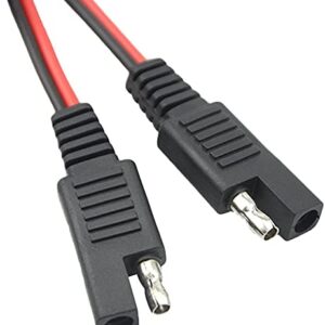 Halokny SAE Extension Cable, 18AWG SAE to SAE Connector Quick Disconnect Wire Harness, Solar Panel Extension Cable 6Ft/2M