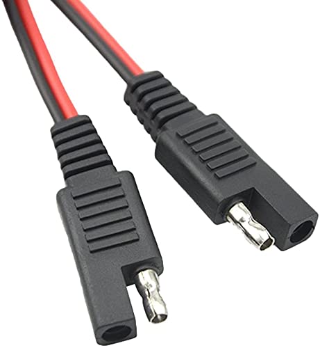 Halokny SAE Extension Cable, 18AWG SAE to SAE Connector Quick Disconnect Wire Harness, Solar Panel Extension Cable 6Ft/2M