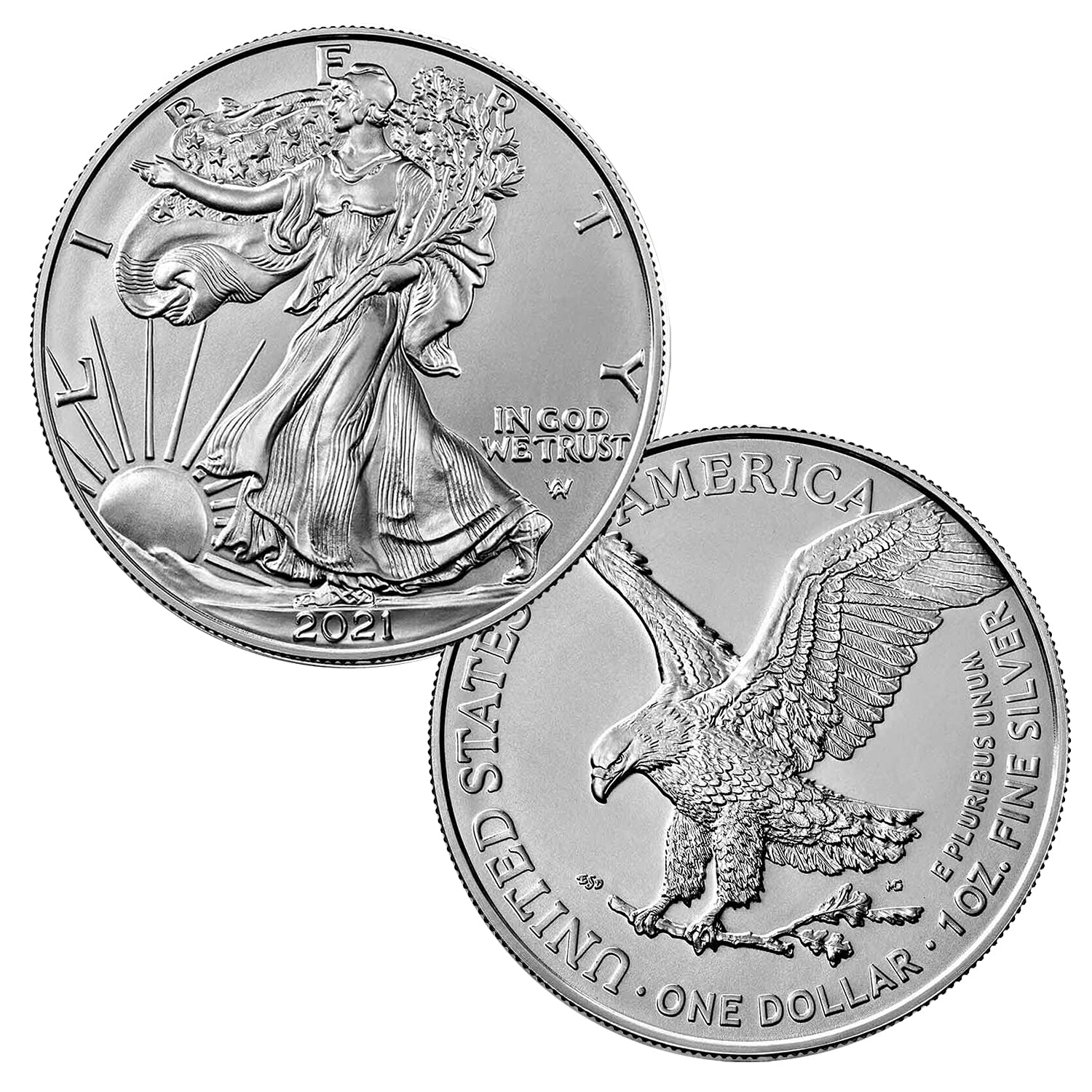 2021 American Silver Eagle - TYPE 2 $1 Brilliant Uncirculated