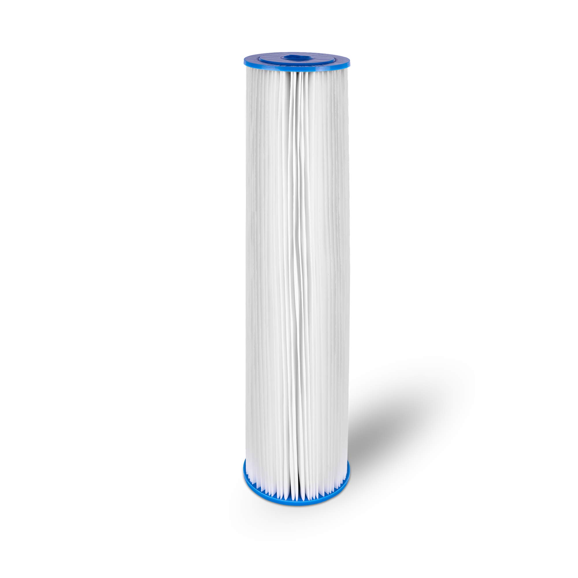 Big 20 x 4.5 inches Pleated Washable & Reusable Sediment Filter 5 Micron Amplified Surface Area, Removes Sand, Dirt, Silt, Rust, Extended Filter Life for 20" Big Housing