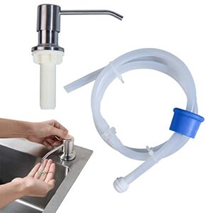 sink soap dispenser tube kit, soap dispenser pump for kitchen sink and tube kit, 40'' tube connects directly to soap bottle, no more refills