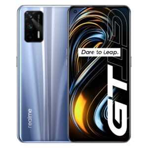 realme gt, 8gb 128gb, unlocked, snapdragon 888 with 64mp ai triple camera, 4500 battery 65w superdart charge, 120hz 6.43" super amoled fullscreen, global version (eu charger with adapter us), silver