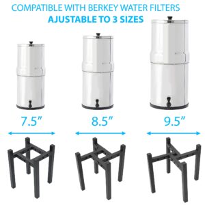 TonGass Adjustable Multi-use Countertop Stand Compatible with Berkey Water Filters Water Dispenser Stand Use for Berkey Water Filter System Replacement Countertop Water Filter Stand