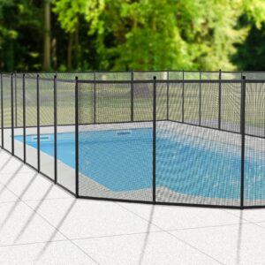 VINGLI Swimming Pool Fence 4Ft x 108Ft, Ground Safety Fencing, Black