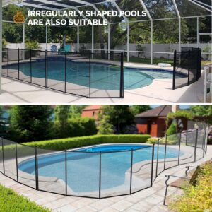 VINGLI Swimming Pool Fence 4Ft x 108Ft, Ground Safety Fencing, Black