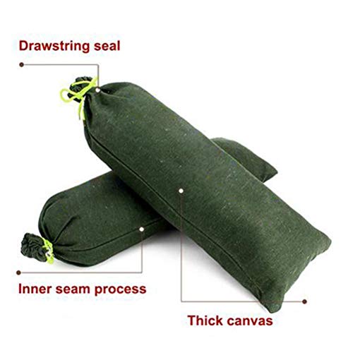 Moanyt Empty Drawstring Sand Bags 4 Pack Tent Weights Canvas Thickened Sandbags,12'' x 28''