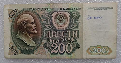 Banknotes Collection-Russian Original Soviet Union 1992 Lenin 200 Ruble banknotes Foreign Commemorative Coin Currency, Not in Circulation or has exited The Market