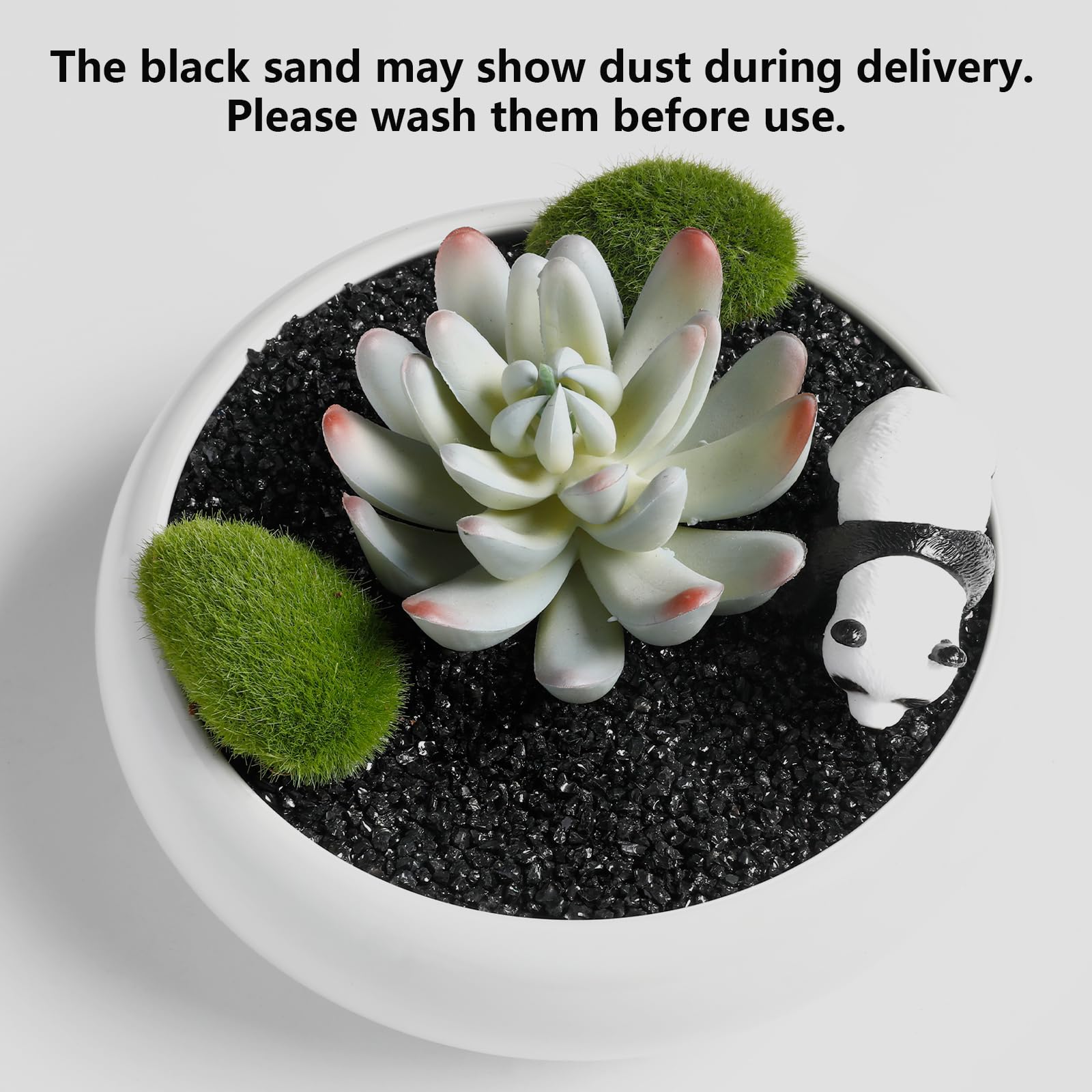 Boniosz 2.4lb Succulents and Cactus Black Sand, Décor & Additive Tiny Stones,DIY Rocks Gravel for Bonsai, Fairy Gardening, Terrarium, Vases Fillers