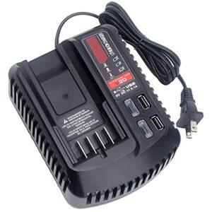 cmcb104 v20 battery fast charger replacement for craftsman v20 craftsman 20v max lithium compact batteries lithium battery cmcb202 cmcb204 cmcb206 with 2 usb ports