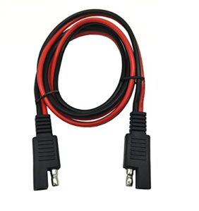 halokny sae extension cable, 14awg sae to sae quick disconnect wire harness connector wirel for automobile and solar panel (3.3ft/1m)