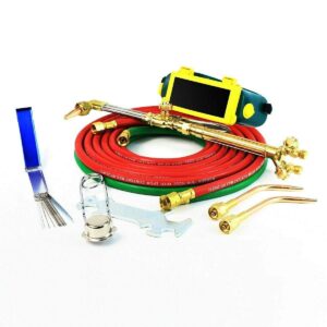 Professional Portable Oxygen Acetylene Oxy Welding Cutting Torch Kit W/Gas Tank, Torch Cutting and Welding Portable Kit