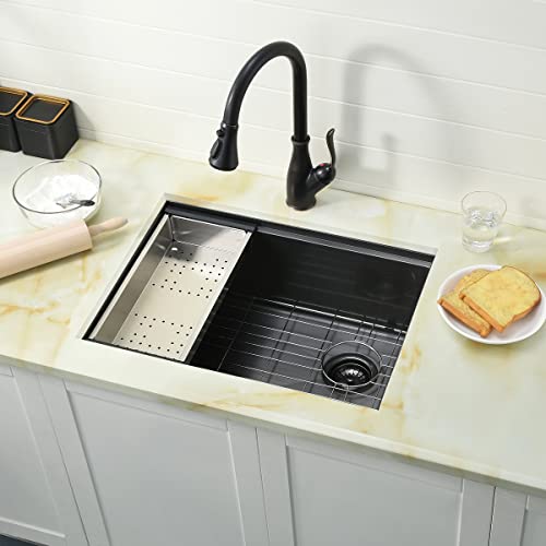 25 Inch Undermount Kitchen Sink Workstation, Jshozzy 25x19 Handmade ...