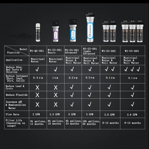 Wingsol Jumbo Under Sink Water Filter with Faucet, NSF/ANSI 53&42, reduce 99.99% Lead, Chlorine, Sediment, Remineralize & Alkalize Water, 10K Gallons Long-lasting, Quick Change, Life Indicator, 5-in-1