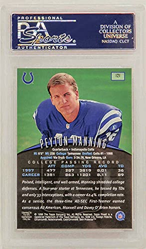 Peyton Manning (Colts) 1998 Topps Finest Football #121 RC Rookie Card - PSA 10 GEM MINT