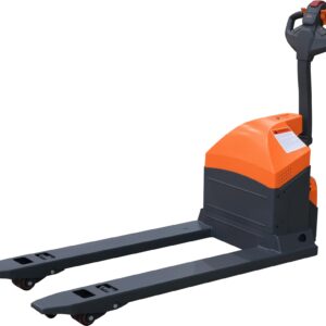 Tory Carrier Electric Pallet Jack/Truck Power Lithium Battery 3300lb Capacity 48x27 Forks Used in Warehousing and Handling-Orange Style