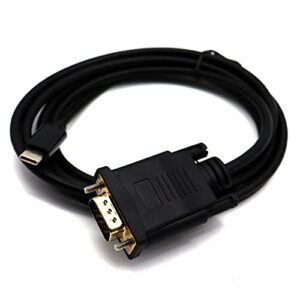 disscool type c to vga cable, 1.8 meter usb c to vga cable, display port of phone/computer/laptop to vga of monitor/projector gold-plated adapter hd line converter