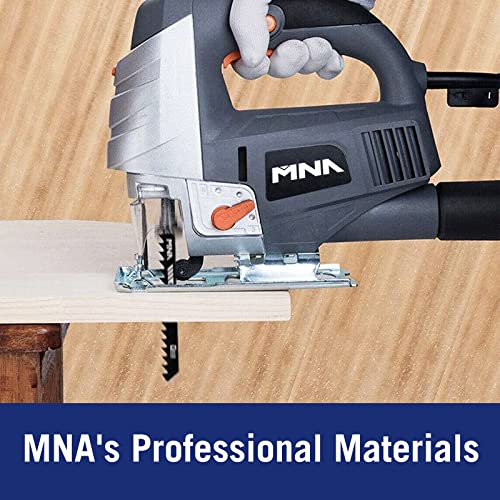 MNA Multi-Purpose Jig-Saw Blades, 50 Pieces, Assorted Jig Saw Kit Value Pack for Wood, Plastic and Metal Cutting with Carry Case