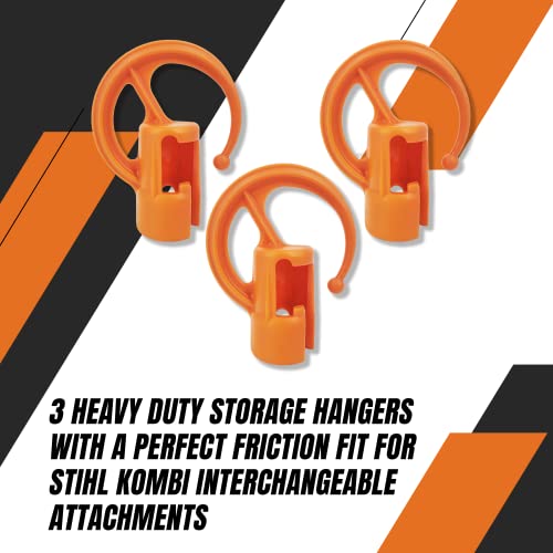 DAULT Hanger 3 Pack Heavy Duty Garage Storage Hooks | Stihl Kombi Attachments | Power Tool Holder Organizer Hangers for Garage and Basement | Wall Mount Utility Hooks for Organizing | Made in U.S.A.