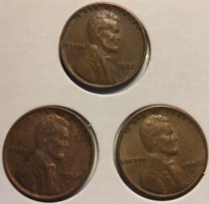 1952 p d s lincoln wheat penny cent pds set penny seller very fine