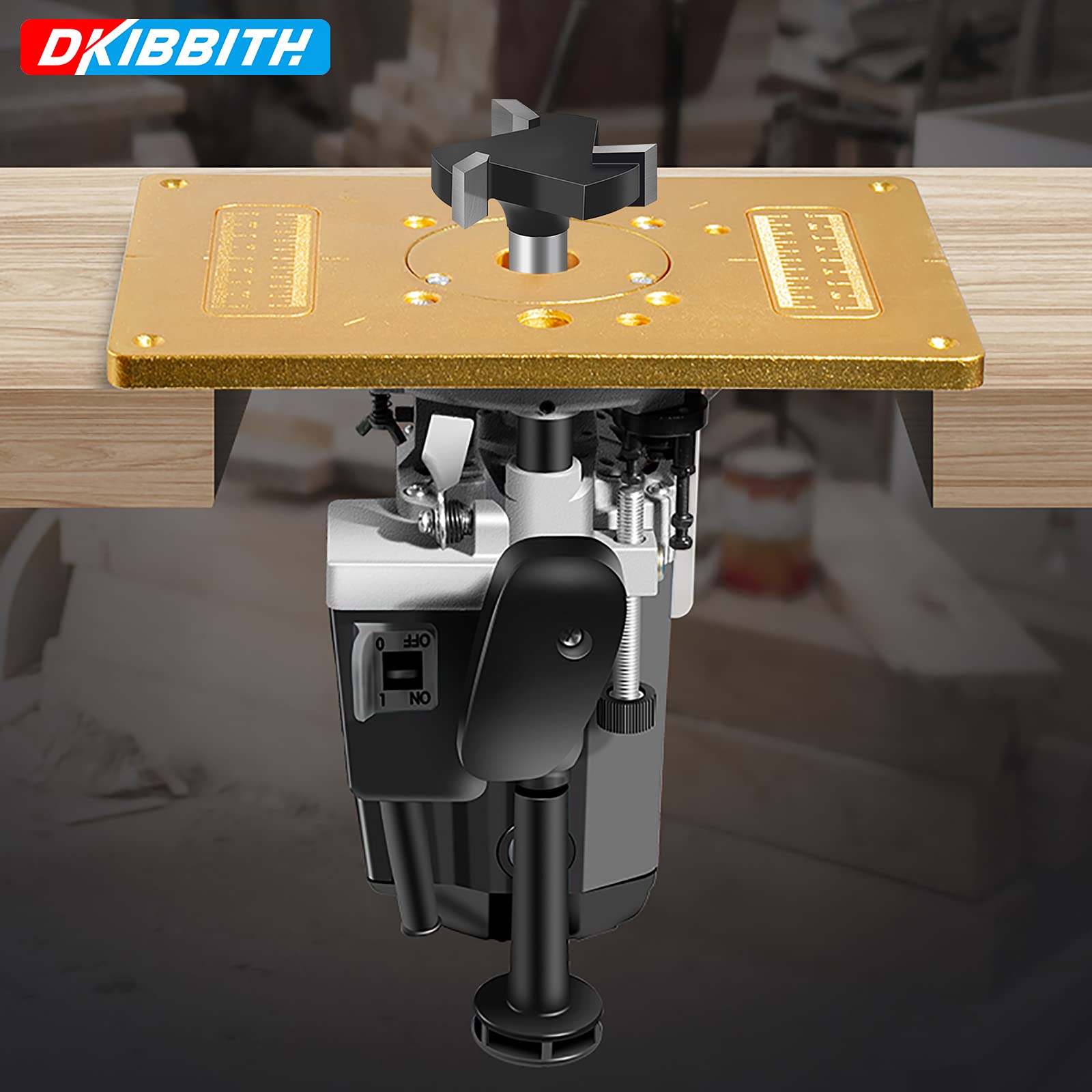 CNC Spoilboard Surfacing Router Bits, 1/4“ Shank 1” Cutting Diameter Dado and Planer Router Bits Spoilboard Cutter with Removable Inserts, Carbide Tipped Slab Flattening bit for Woodworking