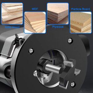 CNC Spoilboard Surfacing Router Bits, 1/4“ Shank 1” Cutting Diameter Dado and Planer Router Bits Spoilboard Cutter with Removable Inserts, Carbide Tipped Slab Flattening bit for Woodworking