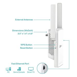 TP-Link AC750 WiFi Extender(RE215), Covers Up to 1500 Sq.ft and 20 Devices, Dual Band Wireless Repeater for Home, Internet Signal Booster with Ethernet Port (Renewed)