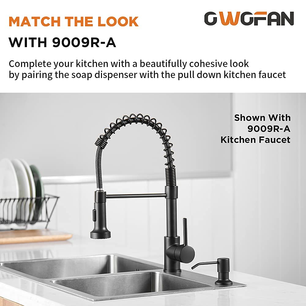 OWOFAN Kitchen Sink Faucet with Soap Dispenser Black Product Bundles