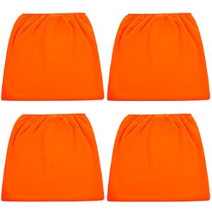 4 packs vac filter cover, reusable pre filter bag for shop vac vf4000, vf5000, dxvc6912, 9-17816 filters, wet dry vac filter cover with elastic, fit filter 8-9" tall, 6-8" diameter - orange