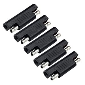 sae polarity reverse adapter connector 2 pin sae polarity switching adapter sae quick disconnect plug for sae to sae extension cable solar panel automotive battery maintainer power charger (2 pack)
