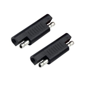 sae polarity reverse adapter connector 2 pin sae polarity switching adapter sae quick disconnect plug for sae to sae extension cable solar panel automotive battery maintainer power charger (2 pack)